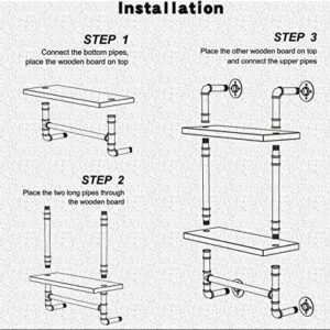 Lengfkus Industrial Pipe Shelving,Iron Pipe Shelves Industrial Bathroom Shelves with Towel bar,24 inch Rustic White Metal Pipe Floating Shelves Pipe Wall Shelf,2 Tier Industrial Shelf Wall Mounted