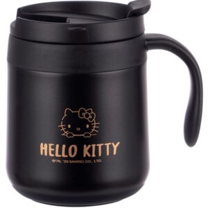 Everyday Delights Hello Kitty Stainless Steel Insulated Cup with Lid, 350ml (Black)