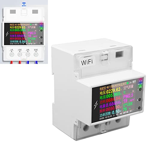 Smart Power Monitor, Sharing Management WiFi Electric Meter Rail Mounting APP Control AC85‑265V for Shopping Mall