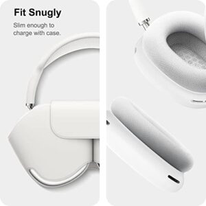 Woyinger Silicone case for AirPods Max Headphones, Scratch-Resistant earcup caps and Headband Cover, AirPods Max Accessory Skin case,White