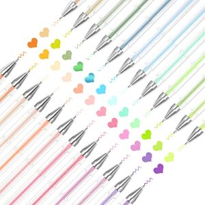 Shuttle Art Pastel Gel Pens, 24 Pastel Milky Colors Gel Pen for Black Paper, Adults Coloring Books Drawing Doodling Crafts Scrapbooking Journaling