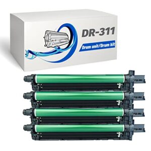 zlor dr-311 dr311 compatible drum unit/drum kit replacement use for konica minolta bizhub c220 c280 c360 printer (no toner) 4color