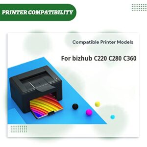 ZLOR DR-311 DR311 Compatible Drum Unit/Drum Kit Replacement Use for Konica Minolta Bizhub C220 C280 C360 Printer (NO Toner) 4color