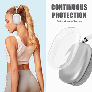 Galafoki for AirPod Max Case Cover, Clear Soft TPU Anti-Scratch Protective Case Cover, No Yellowing Transparent Accessories for Apple AirPods Max (Clear)