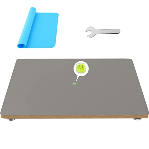 Jeezfee Leveling Board for Epoxy Resin & Art & Working Surface, Resin Leveling Table, 16" x 12" Adjustable Self Leveling Epoxy Resin Table, Resin Supplies, Acrylic Pouring Tool