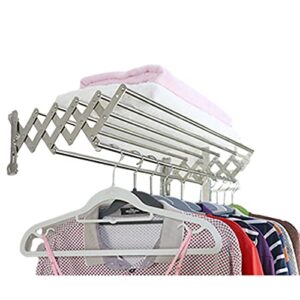 eaftos retractable folding material wall mounted drying rack stainless steel clothes drying rack for bathroom kitchen hotel