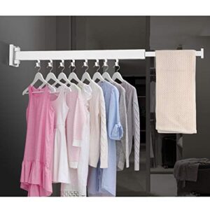 eaftos wall mounted drying rack retractable multifunctional folding clothes dry racks clothes hanger for bathroom,balcony (color : silver, size : 60x9cm)
