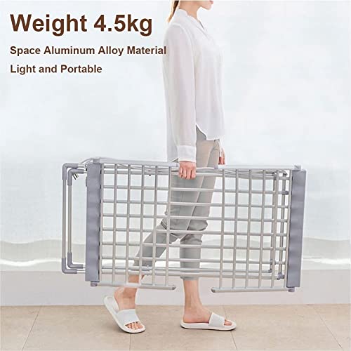 20 Bars Winged Electric Heated Clothes Airer - Energy-Efficient Indoor Horse Rack - Indoor Laundry Clothes Drying Rack - for Indoor Outdoor Home Laundry Room Apartment, Foldable