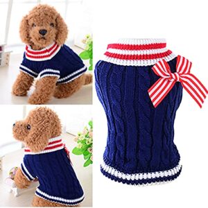 dog hoodies for large dogs winter classic clothes knitted - navy sweater cat sweater coat turtleneck winter jumper cable knit pet warm pet puppies clothes for girls christmas outfits