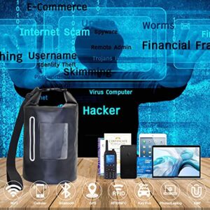 Faraday Bags Waterproof Shield Bag 15L, Faraday Cage With Phone Pouch, RFID Signal Blocking Dry Bag, EMP Protector, Faraday Bag for Electronics From Water, Spying, Hacking