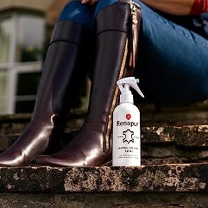 Renapur Natural Leather Cleaner Spray (8.5 Fl. oz) The Perfect Cleaner for All Your Leather Including Sofas, Car Interiors, Footwear, Clothing & Saddles & Tack