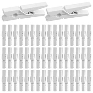 200pcs mini white utility wood photo paper clips sturdy small wooden clothespins clothes line clips for scrapbooking crafts display hanging decorative pictures