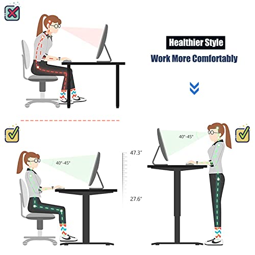 Tangkula Large L Shaped Dual Motor Standing Desk, 72” Electric Height Adjustable Stand Up Desk with 3 Memory Positions, Cable Tray, Hook, Sit Stand Home Office Desk, Corner Standing Desk