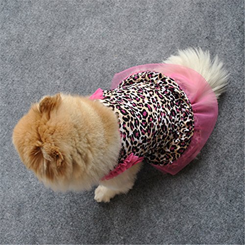 Cat Pet Puppy Summer Pet Clothes Dress Dog Apparel Small Cute Leopard Pet Clothes Emotional Support Dog Small Breed