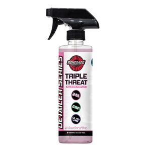 renegade products triple threat all-in-one formula,scratch remover & swirl correction, quick detailer, waterless wash, & clay lubricant (16 oz.)