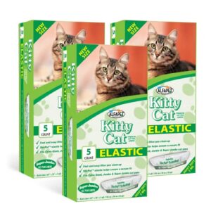 alfapet kitty cat pan disposable, elastic sifting liners- 15-pack + 3 solid transfer liner -for large, x-large, giant, extra-giant size litter boxes- with easy fit sta-put technology (15 count)