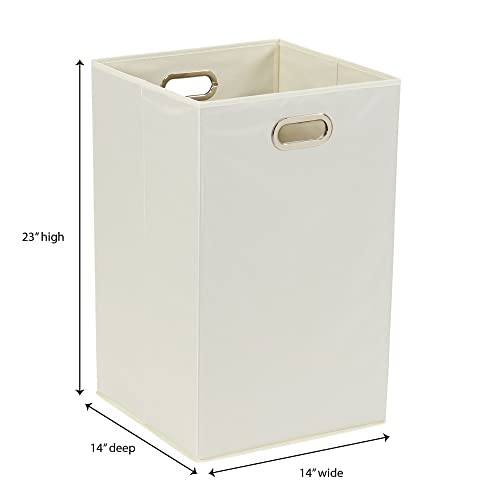 Household Essentials Folding Laundry Hamper, Natural