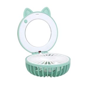 houkai usb charging fan electric silent makeup mirror usb charging fan mini fan folding fan for home (color : d)
