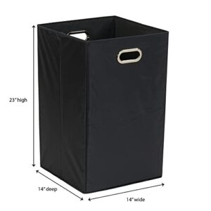 Household Essentials Folding Laundry Hamper, Black