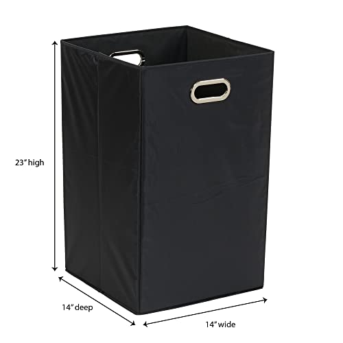 Household Essentials Folding Laundry Hamper, Black