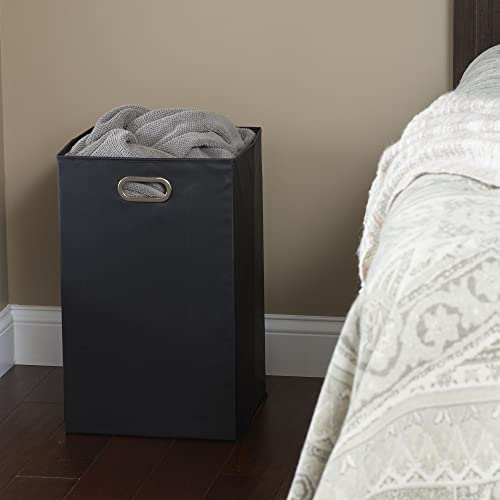 Household Essentials Folding Laundry Hamper, Black