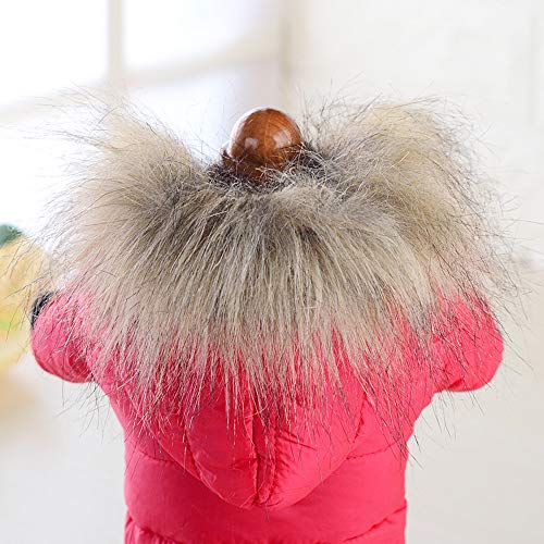 Dog Winter Clothes for Large Dogs Girl Pet Warm Down Cotton-Padded Jacket Costume Puppy Winter Clothe Hoodie Coats Puppy Sweaters for Small Dogs Teal