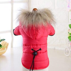 Dog Winter Clothes for Large Dogs Girl Pet Warm Down Cotton-Padded Jacket Costume Puppy Winter Clothe Hoodie Coats Puppy Sweaters for Small Dogs Teal