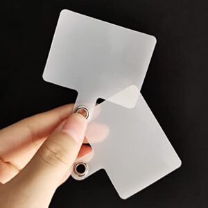 9PCS Universal Phone Tether Tab Without Adhesive, Plastic Phone Lanyard Patch for Phone Strap (White Black and Clear)