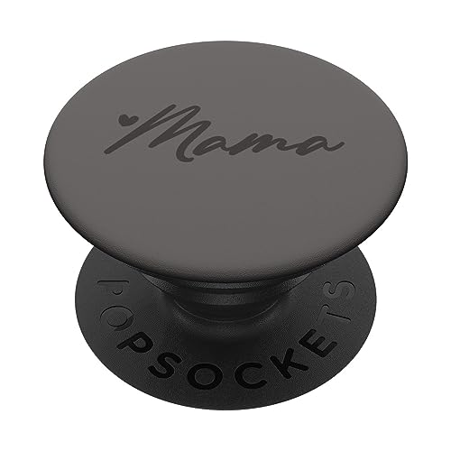 Gray Heart Mama PopSockets Standard PopGrip