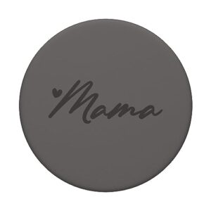 Gray Heart Mama PopSockets Standard PopGrip