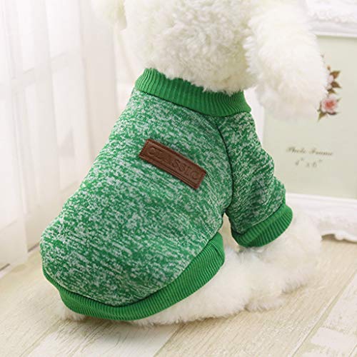 HonpraD Dog Pajamas Small and Pet Dog Puppy Classic Sweater Fleece Sweater Clothes Warm Sweater Winter Puppy Outfits for Small Dogs Girl Winter