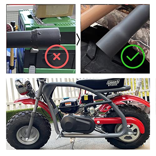 Upgrade Exhaust Pipe With Female Threaded For Predator 212cc 196cc Go Kart& Mini Bike, For Coleman Powersports CT200U,CT200U-EX,BT200X Black