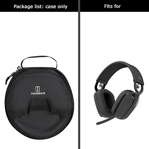 Tourmate Hard Travel Case for Logitech Zone Vibe 100 / 125 Wireless Ear Headphones, Protective Carrying Storage Bag