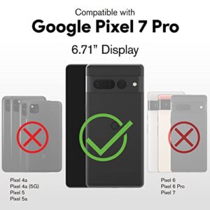 VENA vCommute Wallet Case Compatible with Google Pixel 7 Pro (2022), (Military Grade Drop Protection) Flip Leather Cover Card Slot Holder with Kickstand - Space Gray