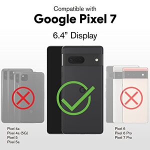 VENA vCommute Wallet Case Compatible with Google Pixel 7 (2022), (Military Grade Drop Protection) Flip Leather Cover Card Slot Holder with Kickstand - Space Gray