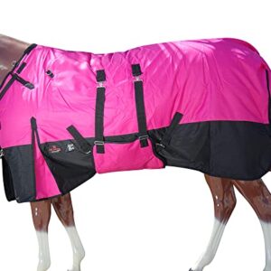 HILASON 600D Winter Waterproof Poly Horse Blanket Belly Wrap Pink | Horse Blanket | Horse Turnout Blanket | Horse Blankets for Winter | Waterproof Turnout Blankets for Horses | Blankets for Horses