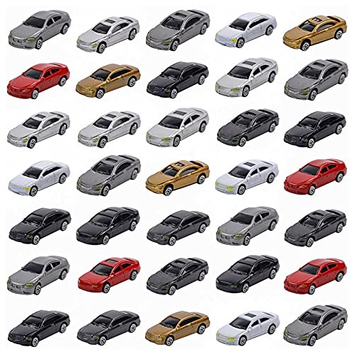 KVSERT 50Pcs 1:87 HO Scale Car Painted Car Models HO//N Scale Railway Modeling Making Mat