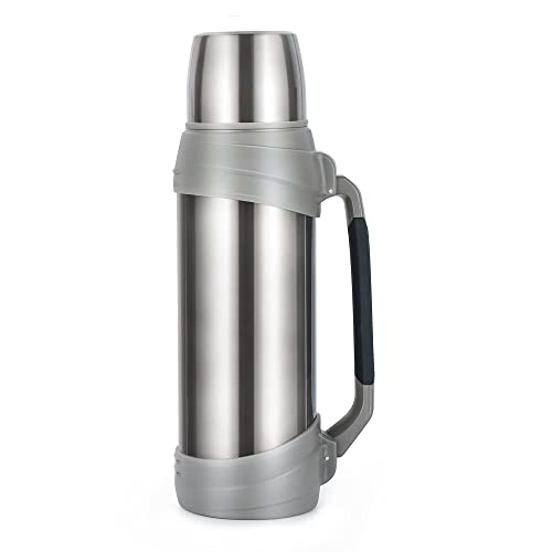 Olerd 85oz Large Coffee Thermoses for Travel - Insulated Water Jug Classic Vacuum Bottle with Plastic Cup - 2.5L Stainless Steel Vacuum Insulated Beverage Bottle for Hiking Fishing