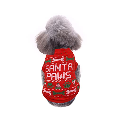 Dog Sweater and Plaid Shape Christmas Soft Pet Cute Decoration Animal Cartoon Cat Clothes Dress Fashion Decorations Pet Clothes Sweatshirt Hoodie for Small Dogs