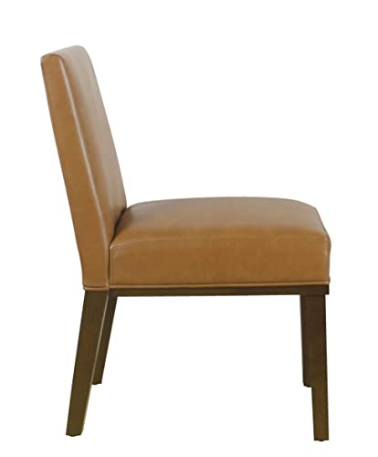 HomePop Kolbe Dining Chair - Carmel Faux Leather (Single Pack)