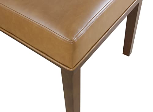 HomePop Kolbe Dining Chair - Carmel Faux Leather (Single Pack)