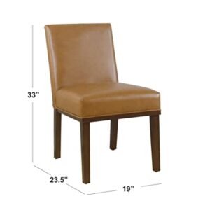 HomePop Kolbe Dining Chair - Carmel Faux Leather (Single Pack)