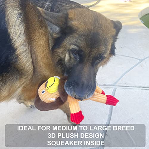 Jalousie 5 Pack Tough Layer Plush Dog Toys Assortment Value Bundle Dog Squeaky Toys Assortment Puppy Pet Mutt Dog Toy Dog Squeak Toy for Medium Large Dogs