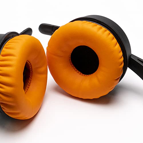 Voarmaks Rainbow Color Ear Pads Headband Cushion Kits Compatible with Sennheiser HD25 HD250BT HD25-ll HD25S Il HMD25 Headphone Foam Covers (Orange Sets)