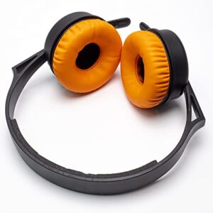 Voarmaks Rainbow Color Ear Pads Headband Cushion Kits Compatible with Sennheiser HD25 HD250BT HD25-ll HD25S Il HMD25 Headphone Foam Covers (Orange Sets)