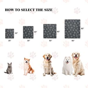 Qeils Dog Blankets for Small Dogs - Waterproof Cat Blanket Washable - Sherpa Fleece Puppy Blanket, Soft Plush Reversible Throw Protector for Bed Couch Car Sofa, 30"X40", Dark Grey
