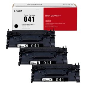 3pack 041 toner cartridge black (10,500 pages) - compatible 041 toner cartridge replacement for canon 041 toner cartridge imageclass lbp312dn bp312x mf525dw printer, 041 black sold by onward