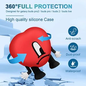 Cute Case for Samsung Galaxy Buds 2 Pro (2022) / Buds 2 (2021) / Buds Pro (2021) / Buds Live (2020), Cute 3D Cartoon Anime Design Soft Silicone Cover