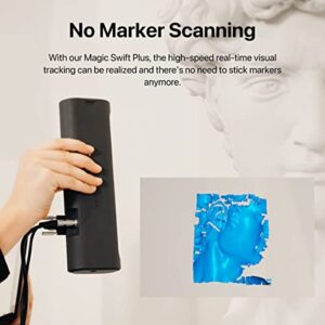 3DMakerpro 3D Scanner—0.1 MM Precision&10 FPS scan Speed Portable 3D Scanner for 3D Printing with Portable Carrying Case - Magic Swift Plus (Mono Luxury Package)