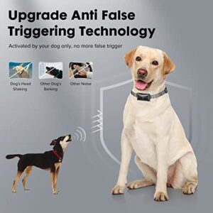 Dog Bark Collar, NQQHNN Bark Collar for Large Medium Small Dogs, Dog Barking Collar with 7 Adjustable Sensitivity and Intensity Beep Vibration and Optional Shock Function